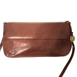 BRAHMIN small brown leather shoulder bag